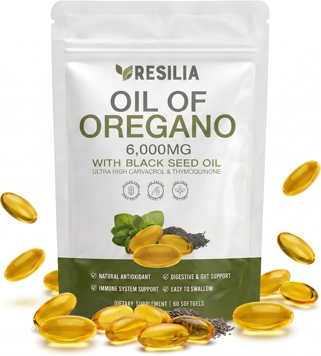 OREGANO OIL + BLACK SEED OIL 6000 MG