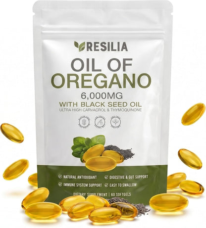 OREGANO OIL + BLACK SEED OIL 6000 MG